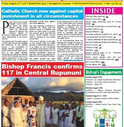 No.30 Catholic Standard <br>(August 10, 2018)