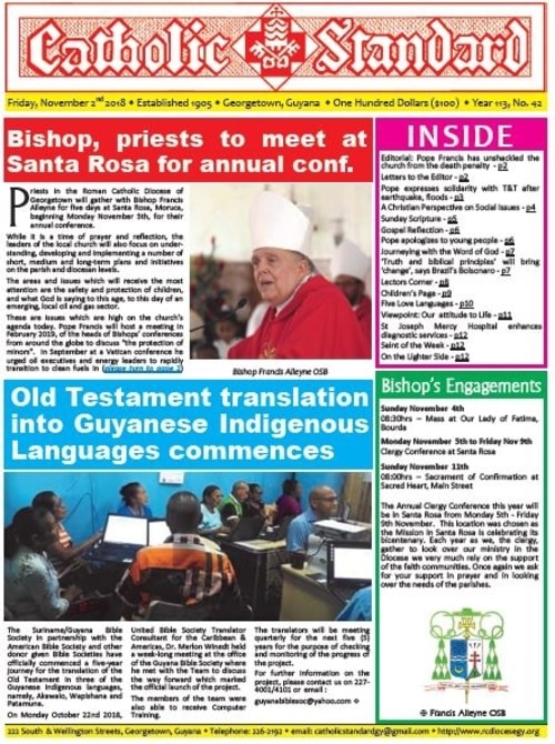 No.42 Catholic Standard (November 2nd, 2018)